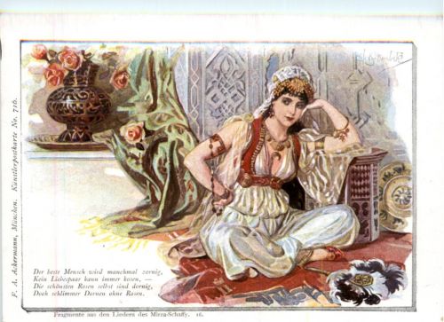 Künstlerkarte Mirza Schaffy - woman