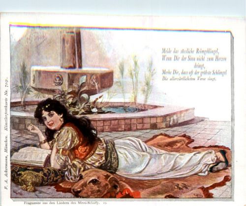 Künstlerkarte Mirza Schaffy - woman