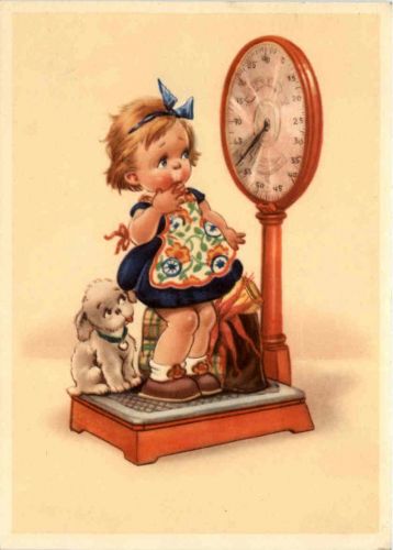 Kind mit Waage und Hund