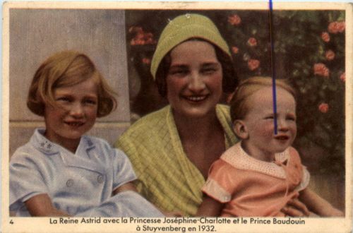 Le Reine Astrid avec la Princesse Josephine Charlotte 1932