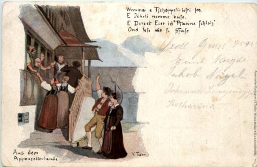 Appenzellerland - Künstlerkarte Tobler
