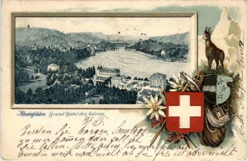Rheinfelden - Grand Hotel des Salines - Litho Prägekarte