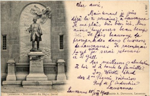 Lausanne - Monument du Major Davel