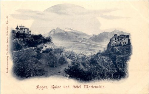 Ragaz, Ruine und Hotel Wartenstein