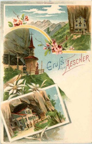 Gruss vom Aescher - Litho