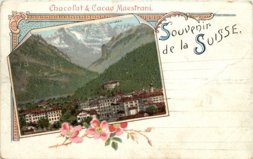 Interlaken - Chocolat Cacao Maestrani - Werbekarte