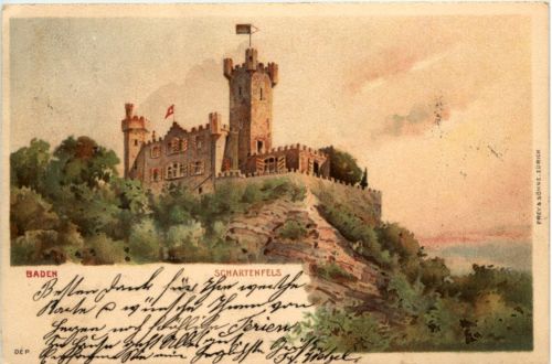 Baden - Schartenfels - Litho