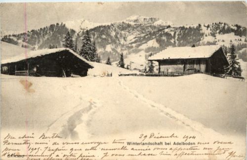 Winterlandschaft bei Adelboden