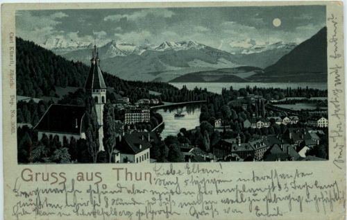 Gruss aus Thun - Litho - Verlag Künzli