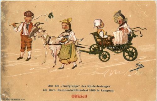 Langnau - Taufgruppe des Kinderfestzuges 1906