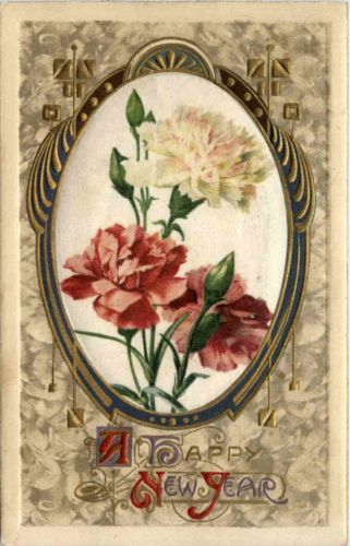 Neujahr - Seidenkarte