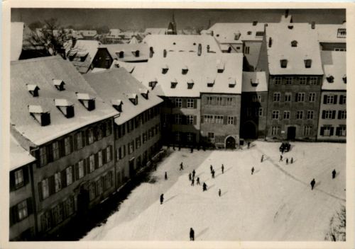 Basel - Münsterplatz im Schnee