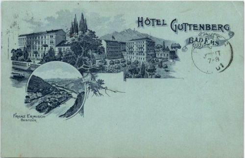 Bad Ems - Hotel Guttenberg - Litho