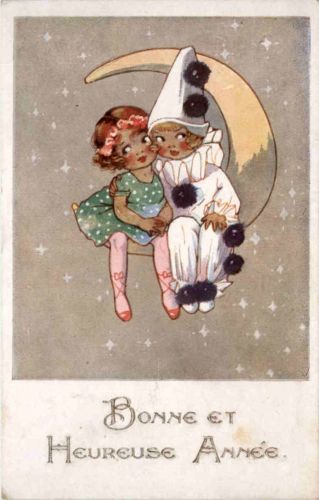 Neujahr - Kinder Mond