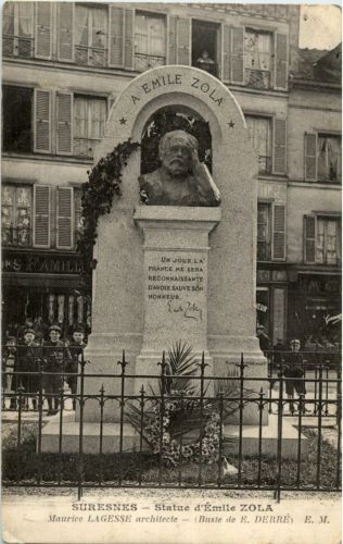 Suresnes - Statue d Emile Zola