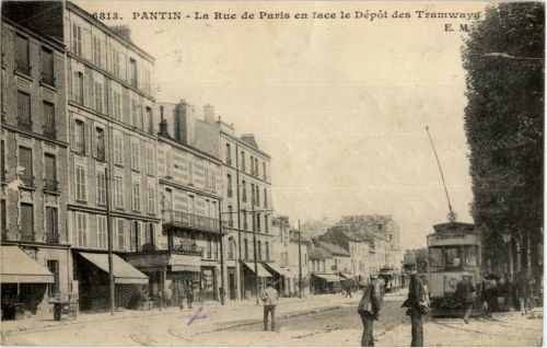 Pantin - La rue de Paris Tramway