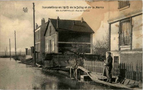 Alfortville - rue de l Ecluse - Inondations 1910