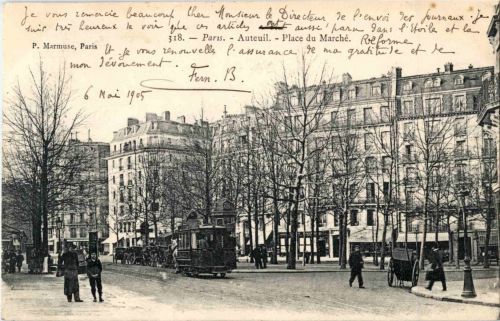 Paris - Auteuil - Place du Marche - Tramway