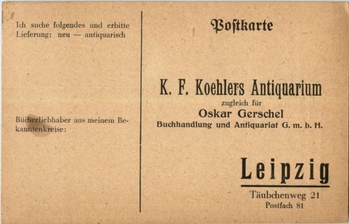 Leipzig - Koehlers Antiqurium