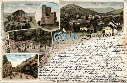 Gruss aus Suderode - Litho