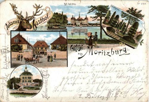Gruss aus Moritzburg - Litho
