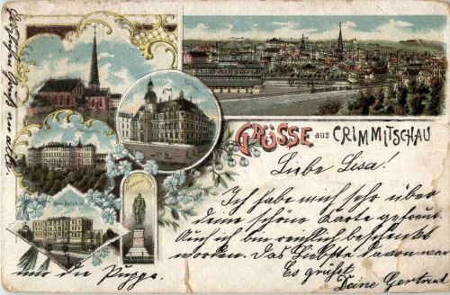 Gruss aus Crimmitschau - Litho