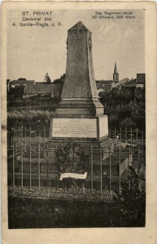 St. Privat - Denkmal des 4. Garde Regiments