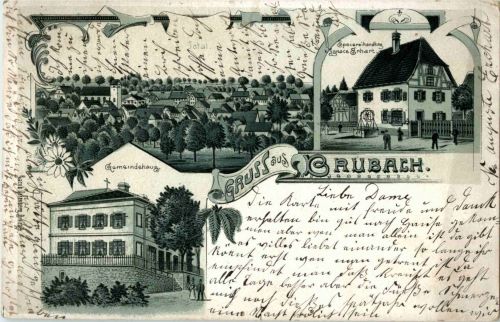 Gruss aus Brubach - Litho