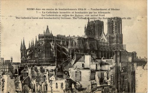 Reims - dans bombardements