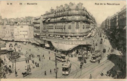 Marseille - Rue de ka Republique - Tramway