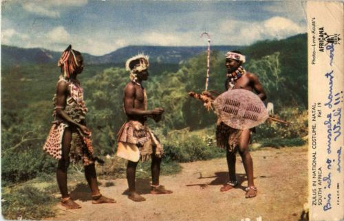 Zulus in National Costume Natal