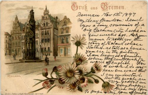 Gruss aus Bremen - Litho