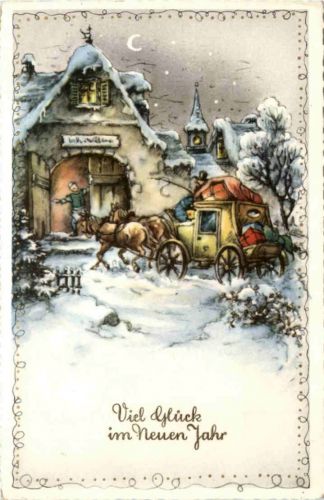 Neujahr - Postkutsche