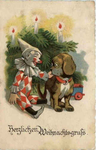 Weihnachten - Clown Hund