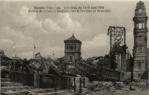 Bruxelles - Esposition - Incendie 1910