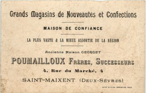 Saint Maixent - Grands Magasins de Confections