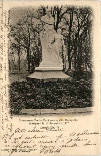 Luneville - Monument Emile Erckmann