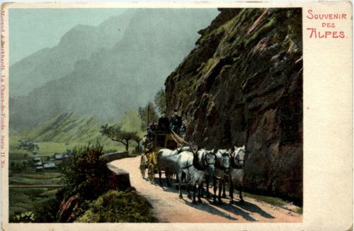 Souvenir des alpes - Postkutsche