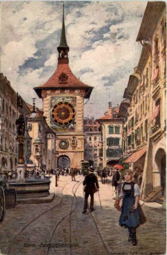 Bern - Zeitglockenturm - Künstlerkarte