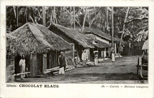 Ceylan - Maisons indigenes