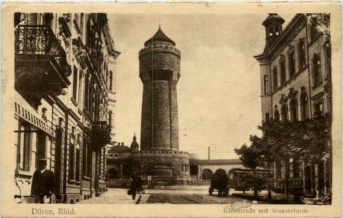 Düren - Kölnstrasse mit Wasserturm