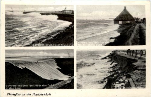 Sturmflut an der Nordseeküste