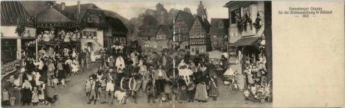 Bruxelles - Sonneberger Gruppe für die Weltausstellung 1910 - Klappkarte