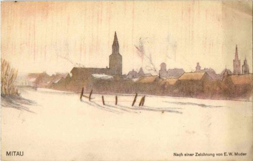 Mitau - Künstlerkarte Muder