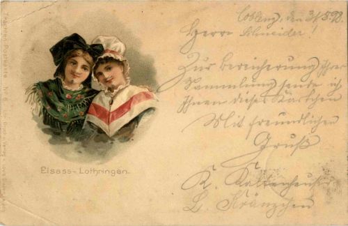 Elsass Lothringen - Litho