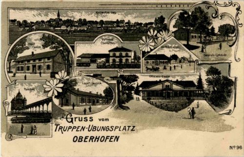 Gruss vom Truppenübungsplatz Oberhofen - Litho