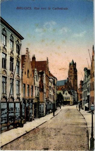 Bruges - Rue vers la Cathedrale