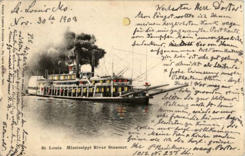 Lichtkarte - St. Louis Mississippi River Steamer