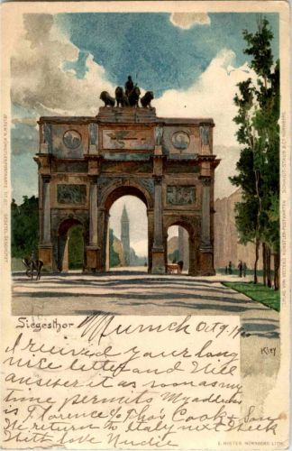 München - Siegesthor - Litho - Kley