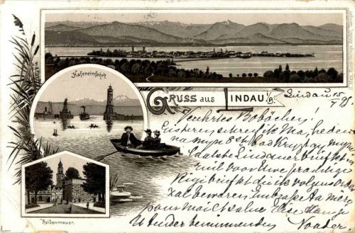 Gruss aus Lindau - Litho 1895